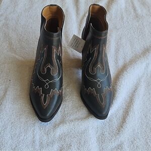 J.Adams Shoes Highnoon Gray Synthetic Ankle Bootie Pull On Pointed Toe 8